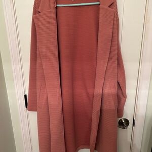 MELLODAY Mauve Open Front Cardigan